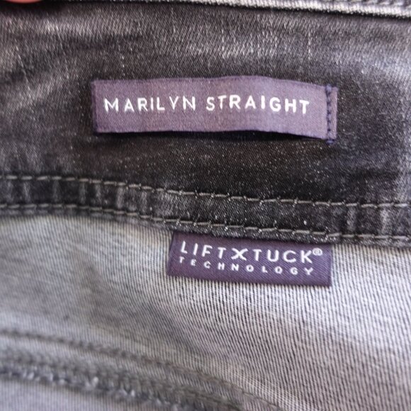 NWT NYDJ Marilyn Straight Higher Rise Ankle Jeans Sz 14W Nobelle Denim Slim Fit - Picture 8 of 11